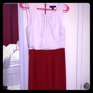 Banana Republic white red sheath dress